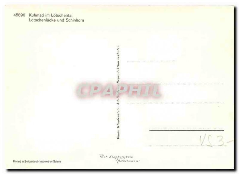 Postcard Modern K�hmad im Lotschental L�tschenl�cke und Schinhorn
