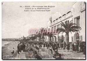 Old Postcard Nice Promenade Des Anglais Palais De La Mediterranee