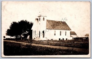 K50/ Beaver Iowa RPPC Postcard c1910 M.E. Church Building 240