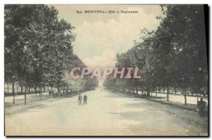 Old Postcard Montpellier The Esplanade