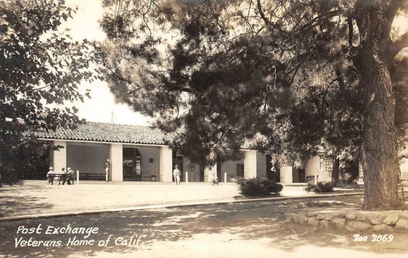 RPPC Post Exchange, Veterans Home of California, Yountville c1940s Zan Postcard