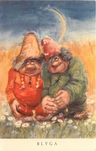 Swedish Troll Postcard Blyga G Geerd Sweet Romantic Trolls