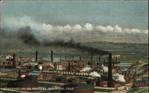 Richmond California CA Standard oIl Refinery c1910 Postcard 