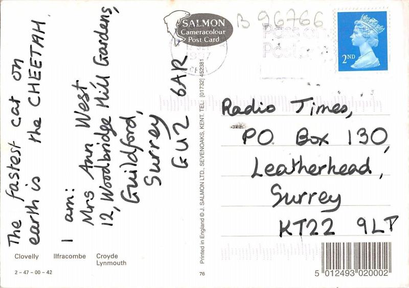 B96766 greetings from north devon    uk