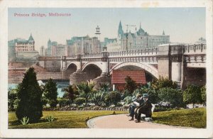 Princess Bridge Melbourne Australia c1910 Postcard E89