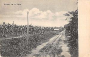 Somewhere in Spain Ramal train tracks scenic view antique pc Y12904