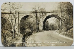 Baltimore Md RPPC Edmondson Avenue Bridge Over Gwynn's Falls c1940 Postcard O2