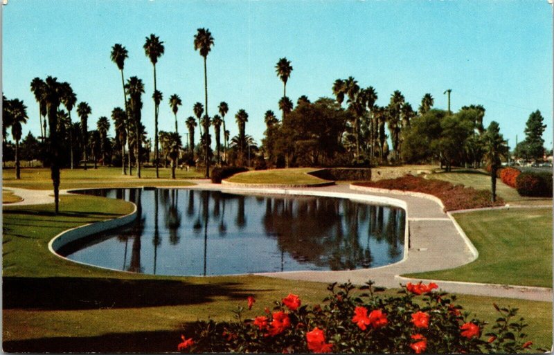 Circa 1955 Anaheim California Vintage Postcard Fly-casting Pool La Palma Park