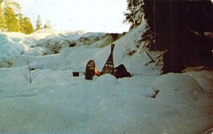 SAGANAGA LAKE MN~SILVER FALLS-RALPH'S 40 MILE SNOWSHOE TRIP~1961 MARAIS POSTCARD