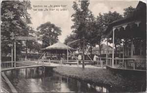 Netherlands Speeltuin Van De Groote Vink Leiden Vintage Postcard 09.33