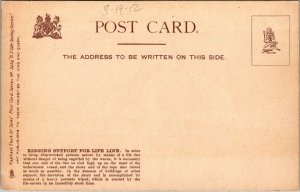Vtg US Life Saving Service Rigging Support for Life Line pre-1908 Tuck Postcard