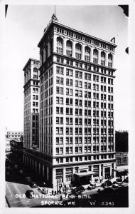 RPPC Old National Bank Building - Spokane, Washington - Vintage Postcard c1930s
