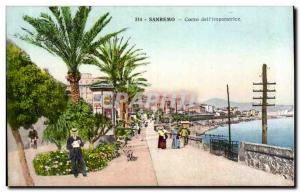 Postcard Old Italy Italia San Remo Corso Imperatrice dell