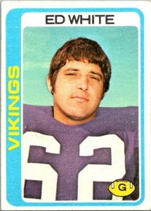 1978 Topps Football Card Ed White Minnesota Vikings sk7502