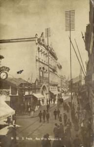 brazil, SÃO PAULO, Rua 15 de Novembro II (1908) RPPC