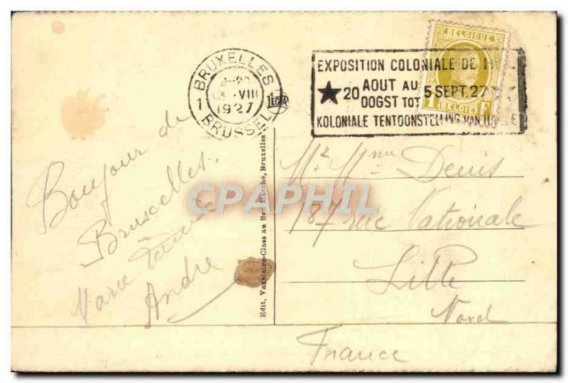 Old Postcard Brussels City Hotel