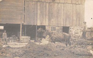 Men Working Real Photo Postal Used Unknown postal used unknown