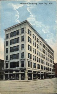 Green Bay Wisconsin WI Minahan Building c1910s Postcard