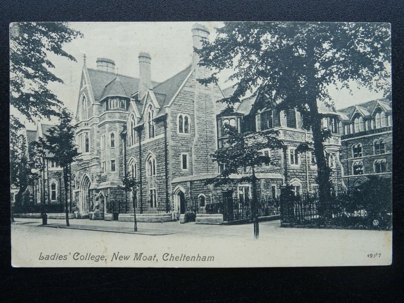 Gloucestershire Cheltenham NEW MOAT LADIES COLLEGE c1907 Postcard by Valentine