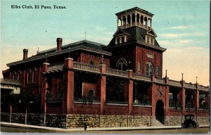 Elks Club Lodge 187 El Paso TX Vintage Postcard D70