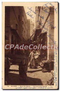 Postcard Old Algiers Rue Kleber Quarter Arabic
