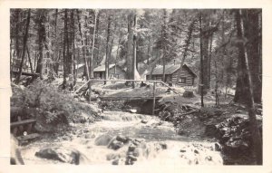 Pahaska Wyoming Yellowstone Resort Log Cabin Real Photo Postcard AA72054