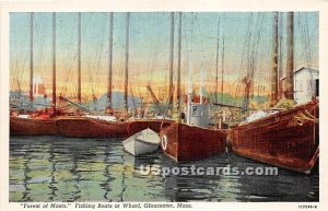 Forest of Massts Fishing Boats at Wharf - Gloucester, Massachusetts MA  