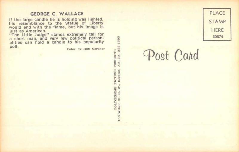 George C Wllace Judge Holding Candle Portrait Vintage Postcard K54324