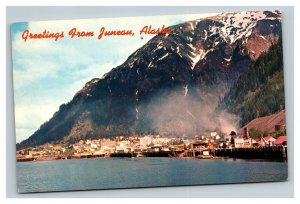 Vintage 1961 Postcard Greetings From Juneau Alaska - Panoramic View of The City