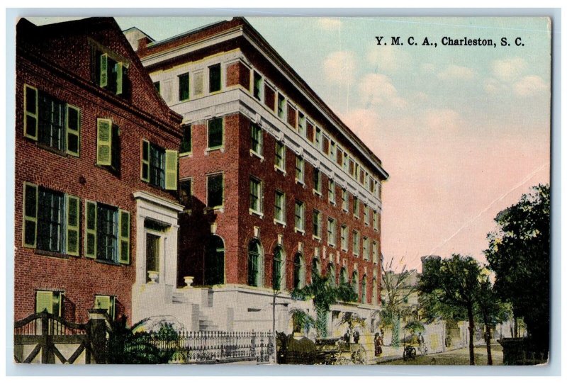 c1910s YMCA Building Exterior Roadside Charleston South Carolina SC Postcard