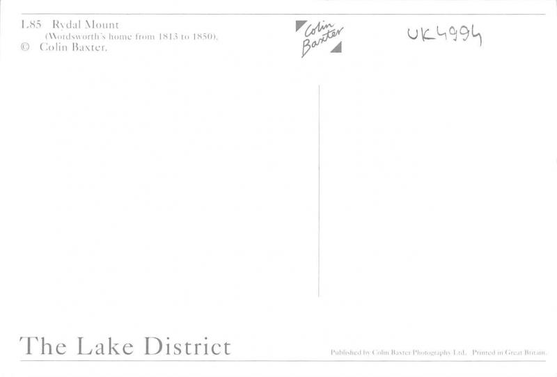 uk4994 lake district rydal mount   uk