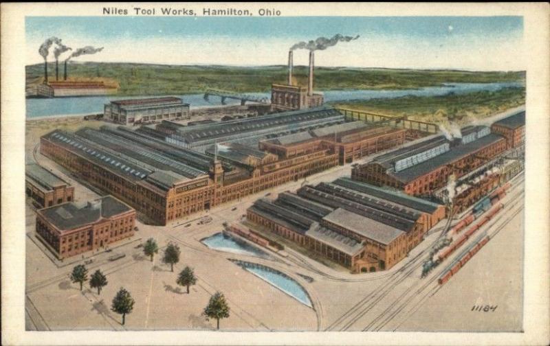 Hamilton OH Miles Tool Works c1920 Postcard - Factory