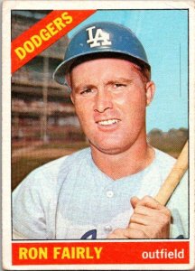 1966 Topps Baseball Card Ron Fairly Los Angeles Dodgers sk1977