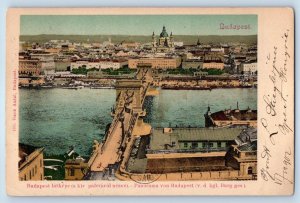 Hungary Postcard Panorama of Budapest (from the Royal Castle) c1905 Posted