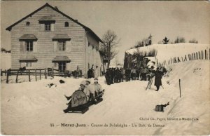 CPA MOREZ-JURA - Course de Bobsleighs - Un bob de Dames (48517)