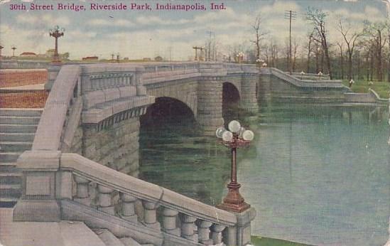 Indian Indianapolis 30th Street Bridge Riverside Park 1910