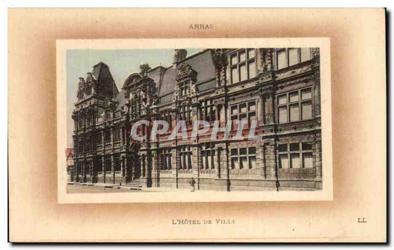 Old Postcard Arras L & # 39Hotel Town