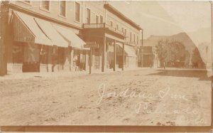 J24/ Palisade Colorado RPPC Postcard c1910 Jordan's Inn Main Street Bar  157