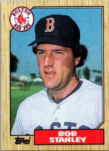 1987 Topps Baseball Card Bob Stanley Boston Red Sox sk2322