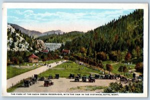 Butte Montana MT Postcard The Park Basin Creek Reservoir The Dam In The Distance