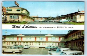 Motel L'abitation roadside QUEBEC Canada Postcard