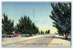 1950 Courtney Campbell Parkway Between Tampa & Clearwater Florida FL Postcard