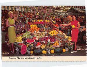 Postcard Farmers Market Los Angeles California USA