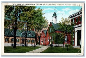 1931 Home Moravian Church Winston Salem North Carolina NC Postcard 