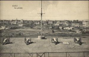 Suez Egypt Vue Generale c1910 Postcard