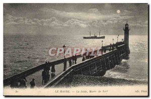 Old Postcard Le Havre La Jetee Maree Night