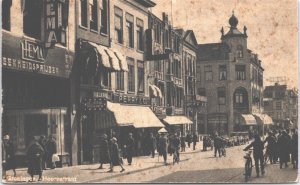 Netherlands Groningen Herestraat Vintage Postcard 03.83