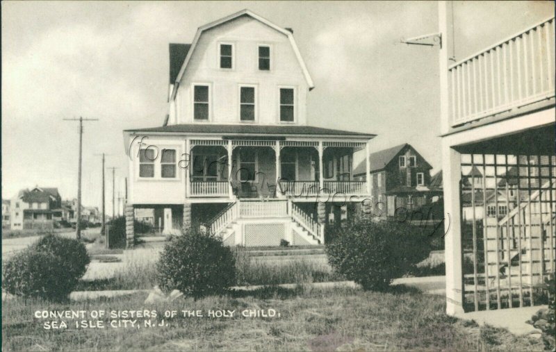 Sea Isle CIty (Cape May), NJ - Convent of Sisters Holy Child, rare 1952 postcard 