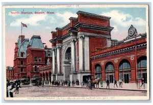 Boston Massachusetts Postcard North Station Exterior View 1920 Vintage Antique
