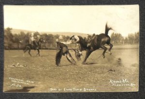 RPPC HORSE COWBOY RODEO PENDLETON OREGON BOWMAN REAL PHOTO POSTCARD (1911) 34